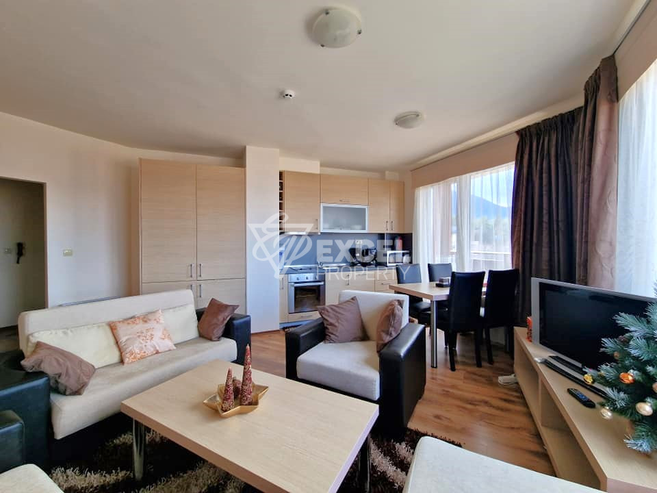 Двустаен апартамент с подземно паркомясто и ниска такса поддръжка за продажба в Банско