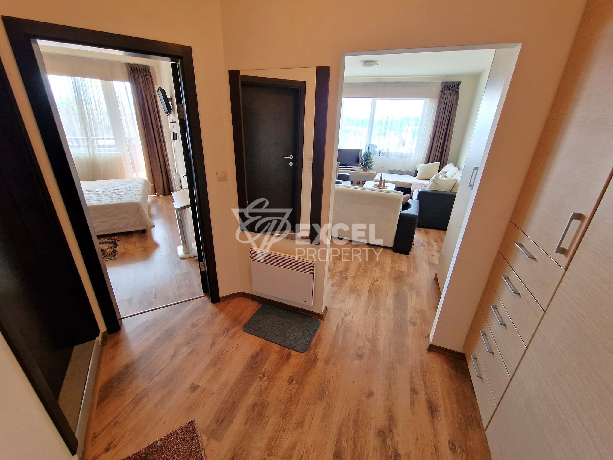 Двустаен апартамент с подземно паркомясто и ниска такса поддръжка за продажба в Банско