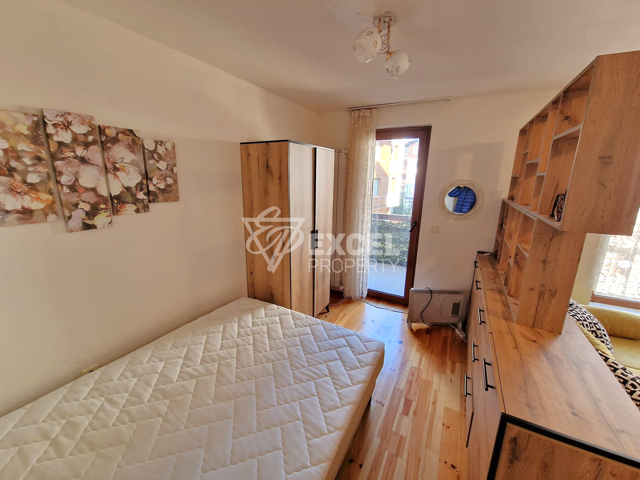 Изгодно студио с източна тераса в сграда с ниска такса поддръжка за продажба в Банско