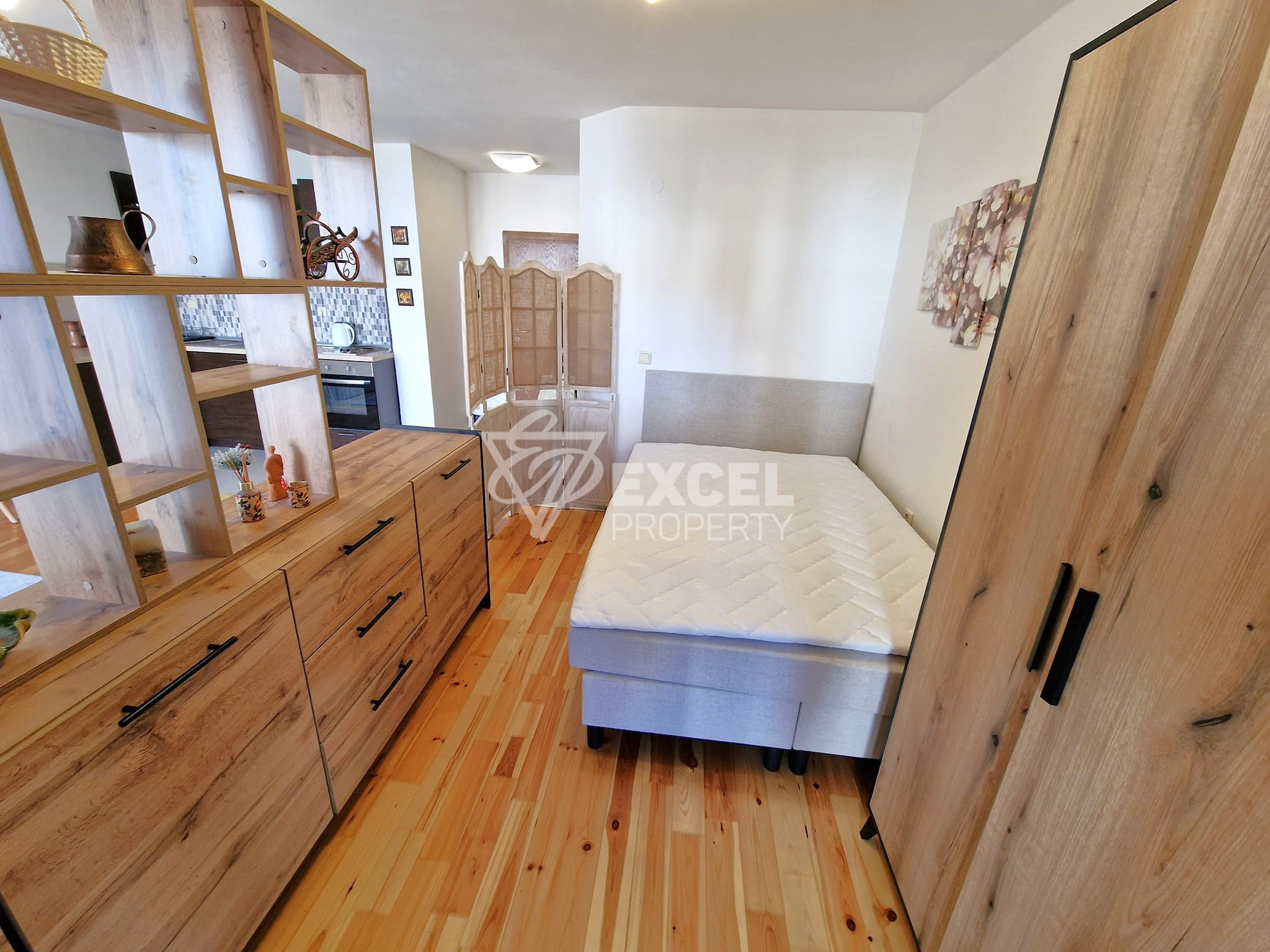 Изгодно студио с източна тераса в сграда с ниска такса поддръжка за продажба в Банско