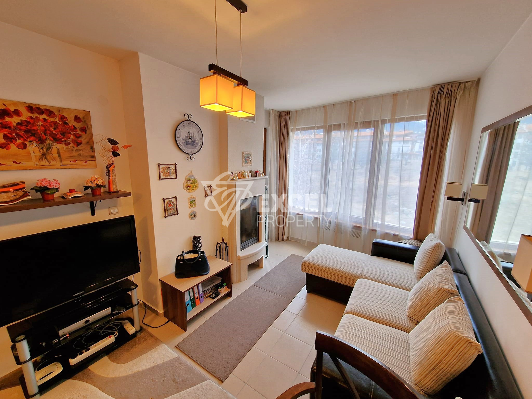 Обзаведен двустаен апартамент с подземен гараж за продажба до комплекс BELVEDERE, Банско