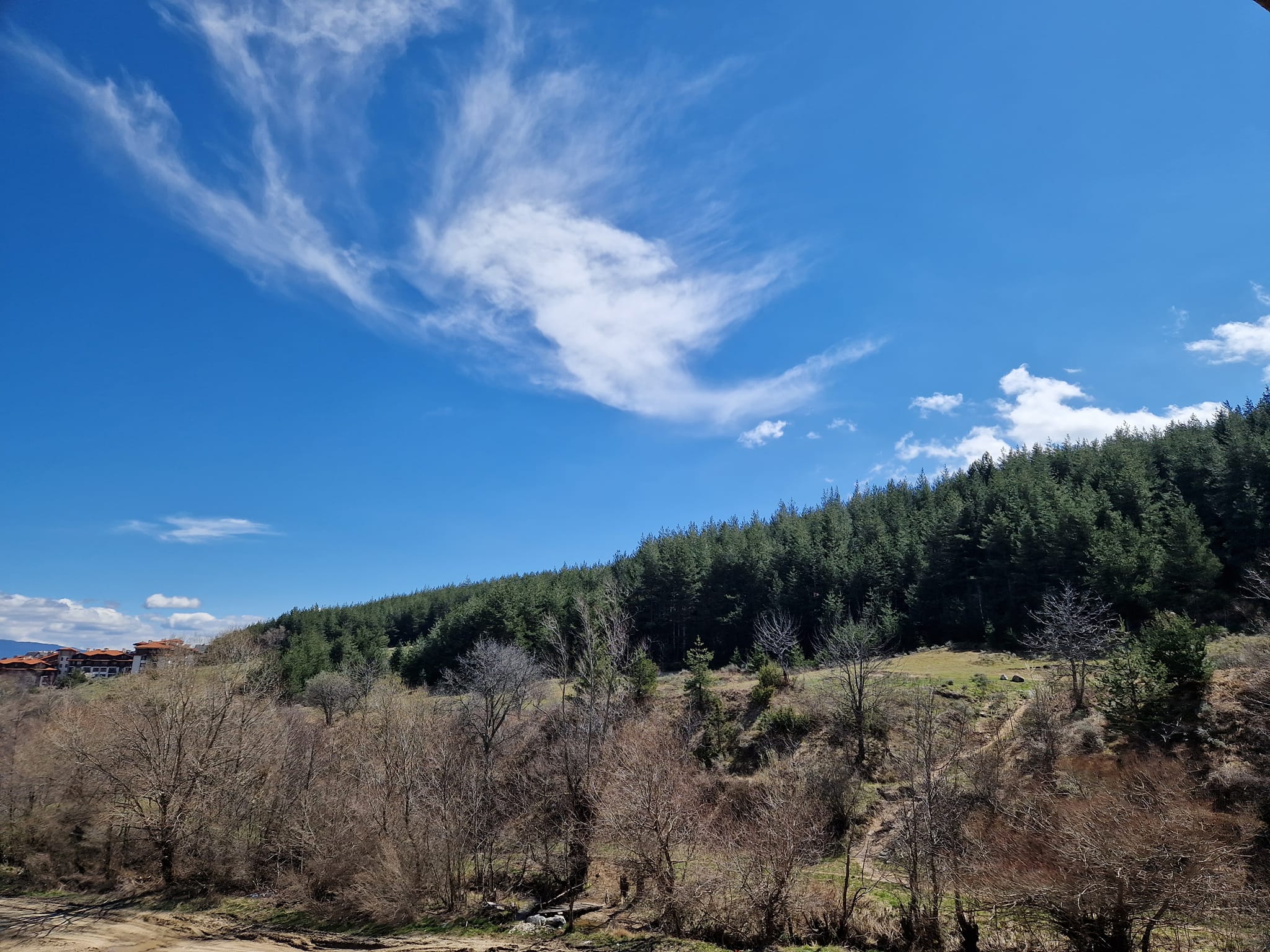 Необзаведено студио с тераса с прекрасна гледка в Банско