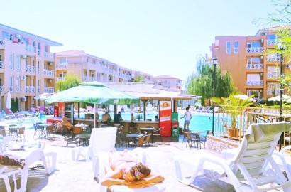 Двустаен обзаведен имот-в района на Слънчев бряг с платена такса поддръжка